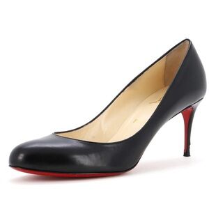 Authentic Christian Louboutin Simple Pump Black Heels with Red Sole in Box